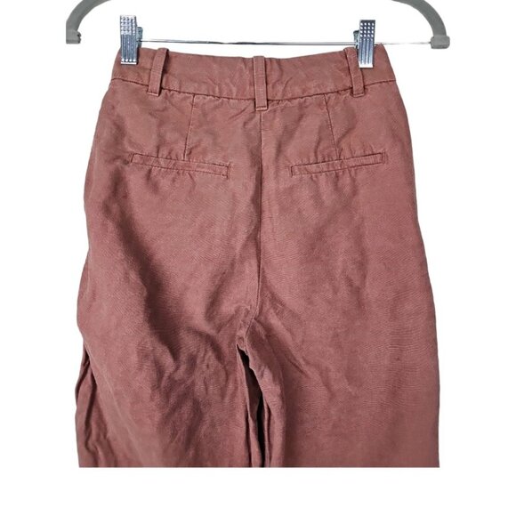 Wilfred The Effortless Linen Pant in Mocha Sorbet Wide Leg High Rise Size 00 - Picture 9 of 15